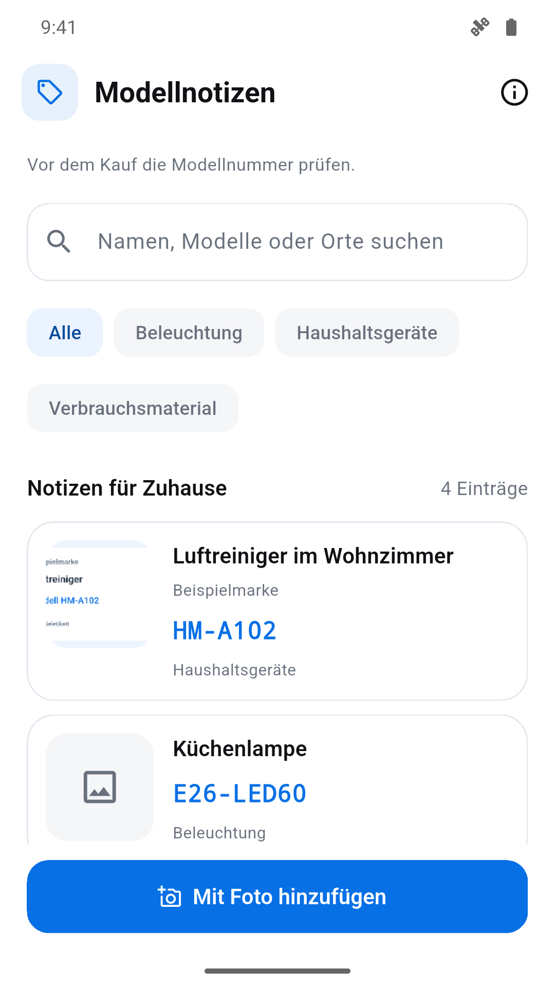 Modellnotizen