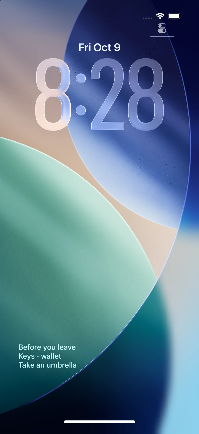 Also on the Lock Screen